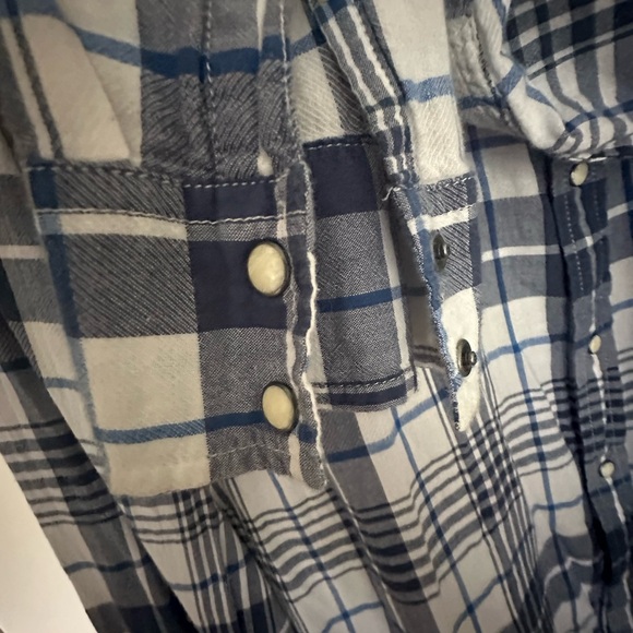 Lucky Brand Mens Western Pearl Snap Plaid Long Sleeve Shirt Size XL - Picture 6 of 9